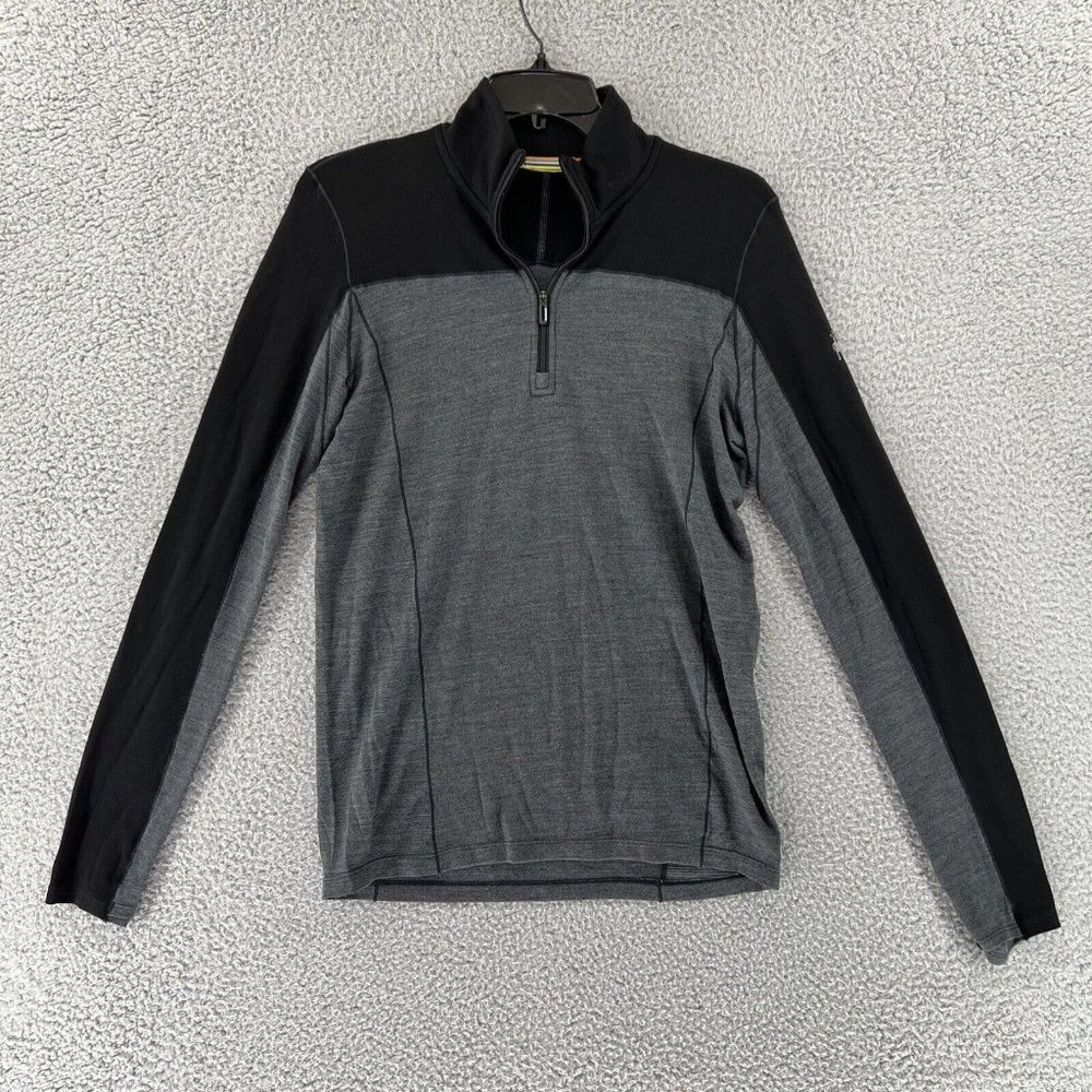 Smartwool Shirt‎ Mens Small Multicolor Merino Sport Wool 250 Pullover 1/4 Zip